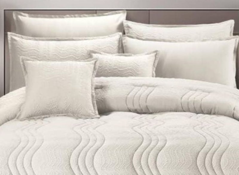 Classic | Plain striped Twin bedding set 8 pieces 250*230 cm - Image 2
