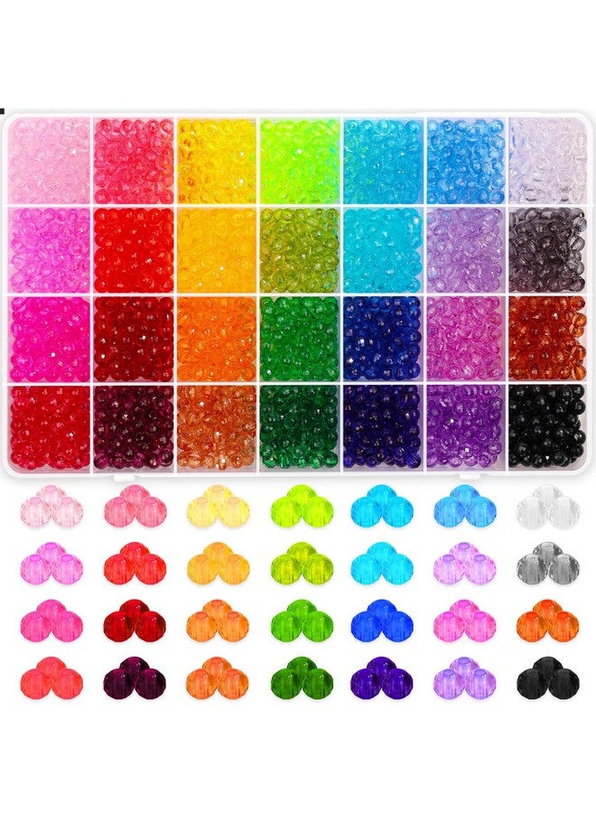 PAXCOO 1820Pcs Crystal Beads For Jewelry Making Crystal Acrylic Beads Faceted Jewelry Beads Bicone Gem Beads For Jewelry Making (6 Mm) - Image 1