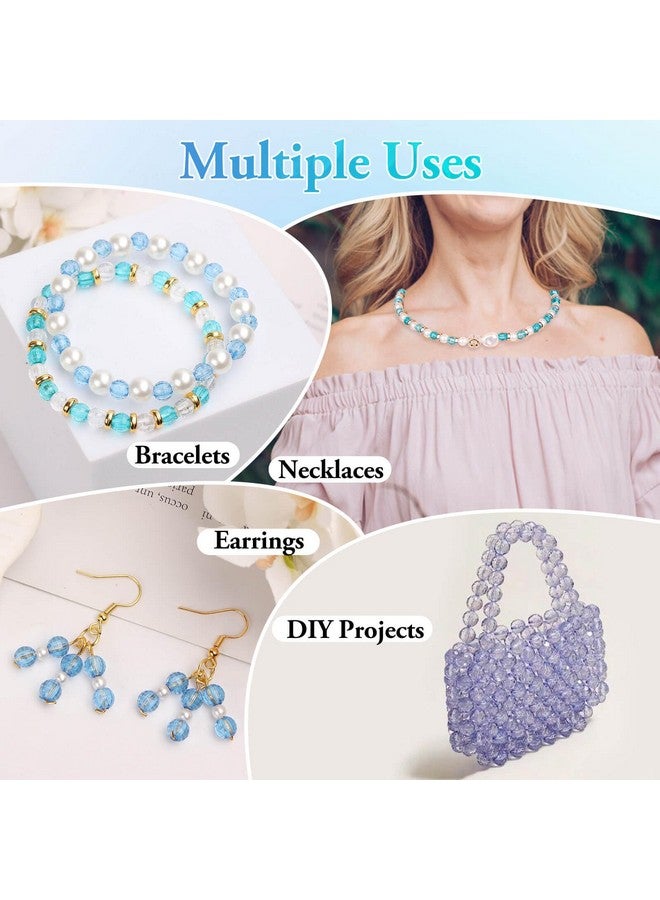 PAXCOO 1820Pcs Crystal Beads For Jewelry Making Crystal Acrylic Beads Faceted Jewelry Beads Bicone Gem Beads For Jewelry Making (6 Mm) - Image 4
