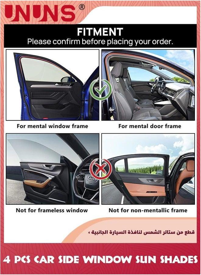 UNUNS Car Side Window Sunshades,3 Pcs Automobile Sunshades Privacy Curtains,Universal Blinds,Blackout Curtains,100% Block Light For Breastfeeding,Taking A Nap,Camping,Changing Clothes  - Image 2
