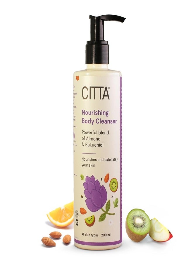 سيتا غسول الجسم المغذي من سيتا للرجال والنساء | لطيف وغير مجفف | يزيل اسمرار الشمس وبهتان البشرة | بخلاصة اللوز والباكوشيول | تقشير يومي لجميع أنواع البشرة | 200 مل - Image 1