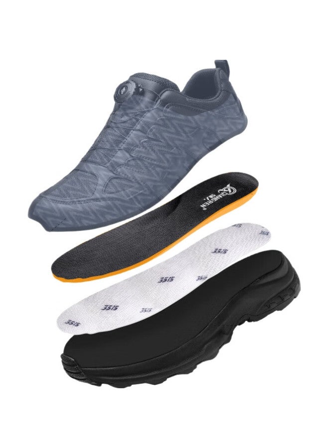 Strongman Outdoor Waterproof Sports Casual Men'S Shoes 3515 Lace-Free Running Training Shoes Jda382A Black Size 44 - Image 3