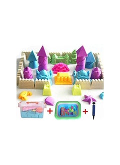 BJM Cutiecute 2000 Grams Magical Play Sand Toy Set with Accessories- Modeling Clay, Never Dries, Build Sandcastles (Pink)  - Image 3