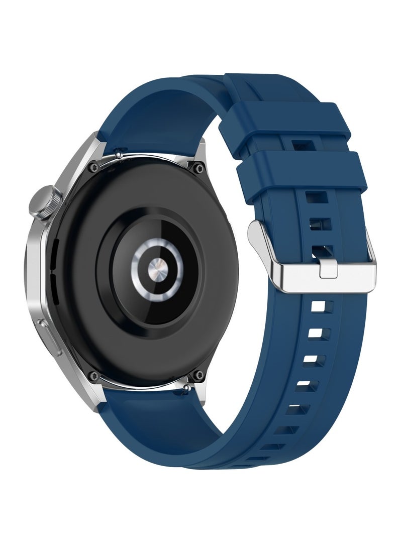 22MM Straps Compatible with Huawei Watch GT5(46MM)/GT4(46MM)/GT3(46MM)/GT3 Pro(46MM)/GT2(46MM)/GT2e(46MM)/GT/GT Runner,Huawei Watch 4/4 Pro/3/3 Pro,Honor Watch 4 Pro/GS3/Magic Watch 2,Soft Silicone Band for Men, Women,Blue - Image 2