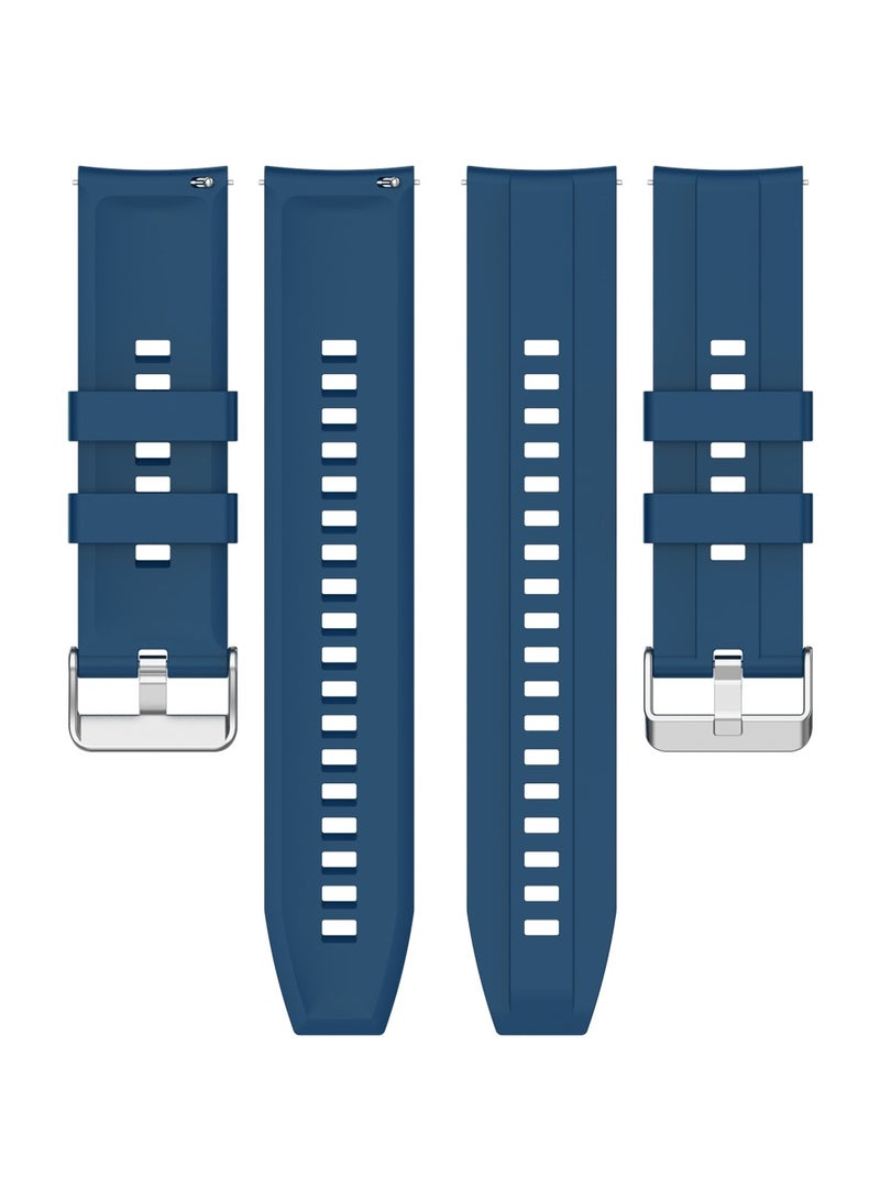 22MM Straps Compatible with Huawei Watch GT5(46MM)/GT4(46MM)/GT3(46MM)/GT3 Pro(46MM)/GT2(46MM)/GT2e(46MM)/GT/GT Runner,Huawei Watch 4/4 Pro/3/3 Pro,Honor Watch 4 Pro/GS3/Magic Watch 2,Soft Silicone Band for Men, Women,Blue - Image 5