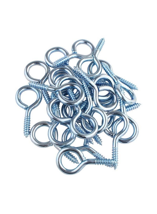 ووب مجموعة من 50 قطعة من براغي العين من Wobe مقاس 1-5/8 بوصة، خطافات براغي على شكل عين، خطافات تعليق ذاتية اللولبة، حلقة مسمار العين (الطول الكلي 1-5/8 بوصة | البعد الداخلي للعين 1/2 بوصة) مطلية بالزنك - Image 1