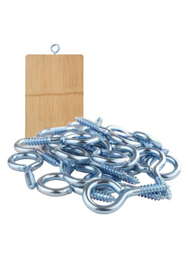 ووب مجموعة من 50 قطعة من براغي العين من Wobe مقاس 1-5/8 بوصة، خطافات براغي على شكل عين، خطافات تعليق ذاتية اللولبة، حلقة مسمار العين (الطول الكلي 1-5/8 بوصة | البعد الداخلي للعين 1/2 بوصة) مطلية بالزنك - Image 4