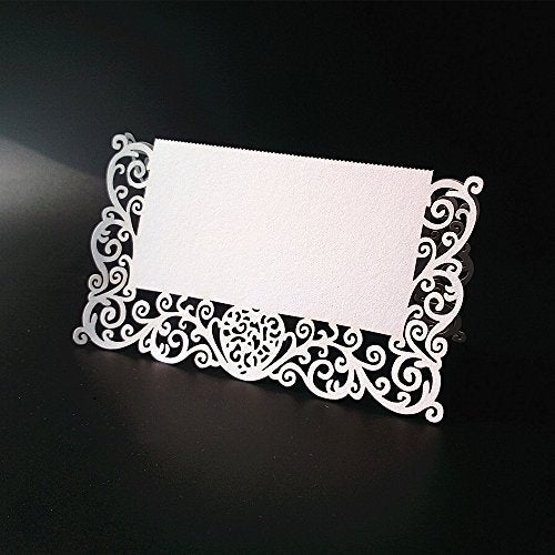 JANOU Place Card Table Name Card Paper Seat Numbers Cards for Wedding Birthday Party Decoration Pack 50pcs - Image 2