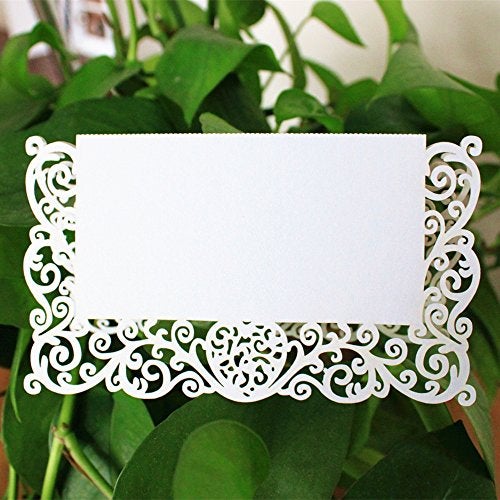 JANOU Place Card Table Name Card Paper Seat Numbers Cards for Wedding Birthday Party Decoration Pack 50pcs - Image 5
