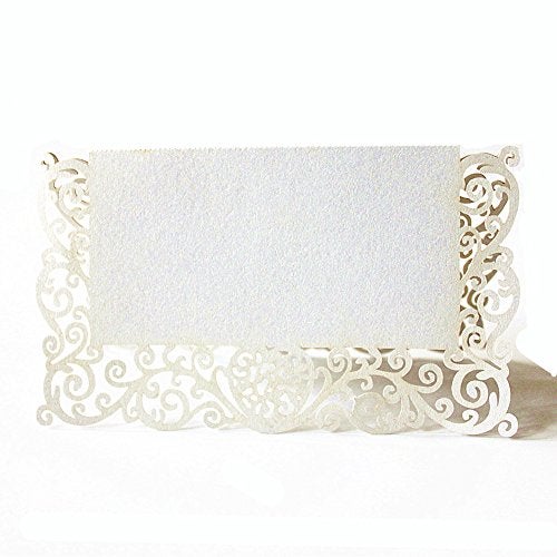 JANOU Place Card Table Name Card Paper Seat Numbers Cards for Wedding Birthday Party Decoration Pack 50pcs - Image 1
