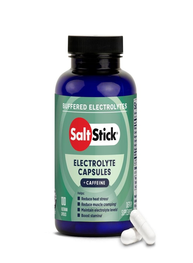 SaltStick Electrolytes with Caffeine - Salt Pills and Electrolytes for Running, Hydration, Leg Cramps Relief, Sports Recovery, Hiking Essentials - Salt, Magnesium, Potassium, Vitamin D3 - 100 Count - Image 1