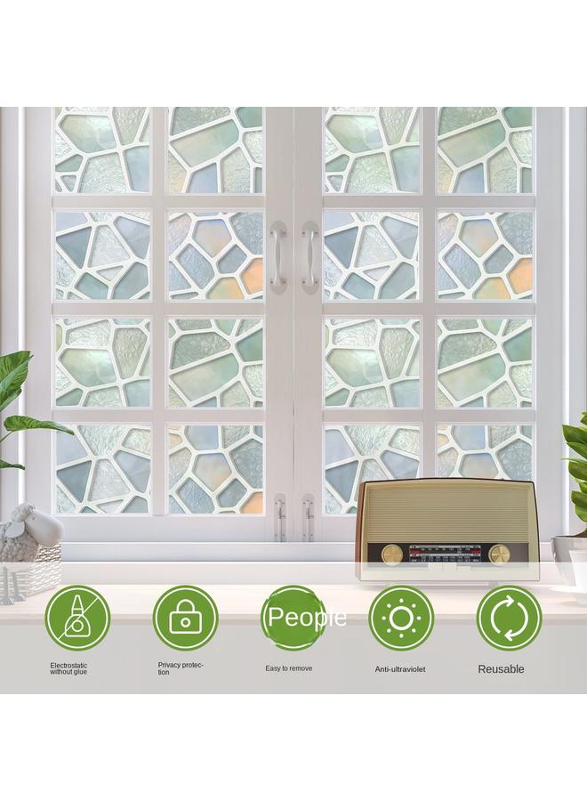 Bluejw 58*120cm European Electrostatic Glass Sticker Shading Sticker Toilet Bathroom Frosted Window Renovation Sticker 081-105 - Image 3