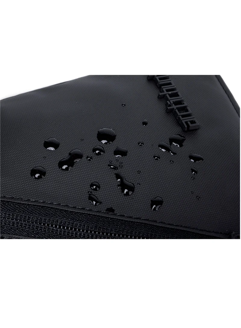 ARCTIC HUNTER Durable Water Resistant Side Bag for Men and Women Small Shoulder bag with Built in Earphone Jack for Outdoor Travel Business and Daily Use XB13006 Black