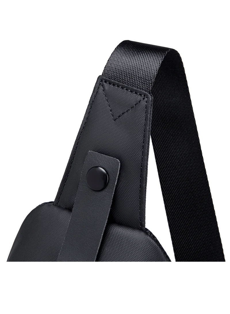 ARCTIC HUNTER Durable Water Resistant Side Bag for Men and Women Small Shoulder bag with Built in Earphone Jack for Outdoor Travel Business and Daily Use XB13006 Black
