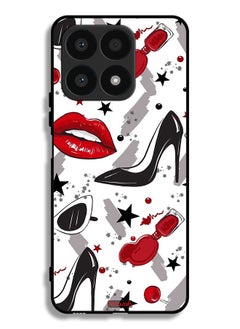 Tolwak Honor X8a Protective Case Cover Lipstick And Shoes Art 