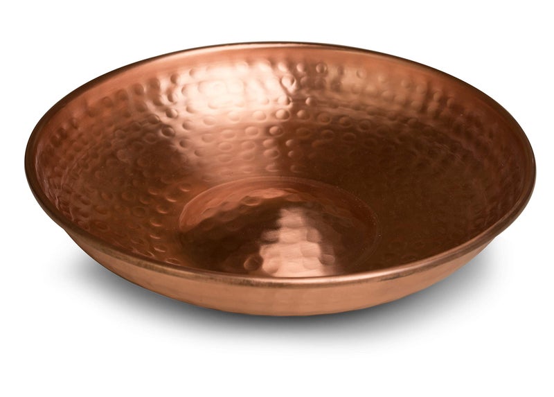 Monarch Abode Pure Copper Hand Hammered Hanging Bird Bath and Feeder w/ Iron Chain, 17-inch Detachable Iron Chain Outdoor Birdbath and Birdfeeder for Garden Backyard Patio & Deck, Bird Water Feeder - Image 4