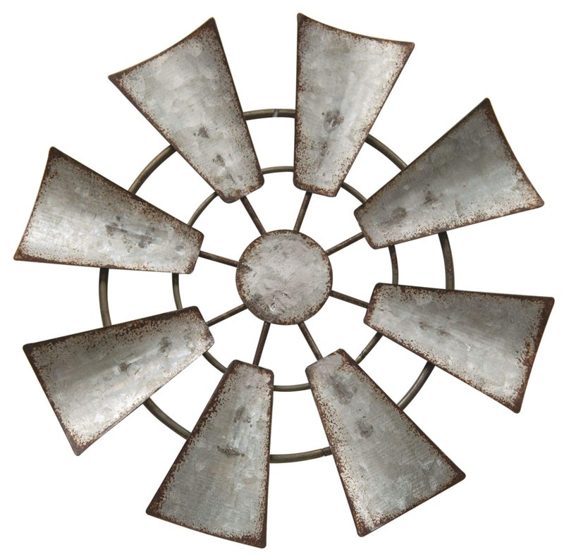 Kruenpeeper Creek Kruenpeeper Creek CWI Gifts Galvanized Metal Hanging Windmill 7 