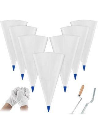 Flutesan 9 Pcs Tile Grout Masonry Mortar Bag Set Include 6 Pcs 12" x 24" Cement Sealer Bag Concrete Grouting Bag 1 Pcs Brick Jointer 1 Pcs Tuck Pointers 1 Pair Gloves for Tile Filler Installation Tool - pzsku/ZF1E9E5E616BDA0F4ECFDZ/45/_/1740983001/5788715d-946a-452e-a52b-517e4da3821c