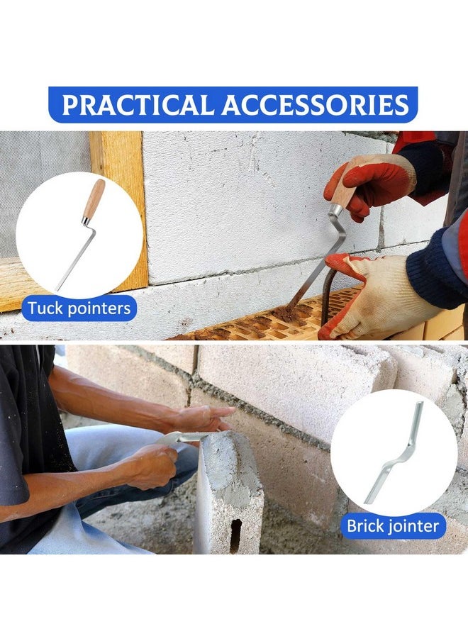 Flutesan Flutesan 9 Pcs Tile Grout Masonry Mortar Bag Set Include 6 Pcs 12" x 24" Cement Sealer Bag Concrete Grouting Bag 1 Pcs Brick Jointer 1 Pcs Tuck Pointers 1 Pair Gloves for Tile Filler Installation Tool  - Image 4