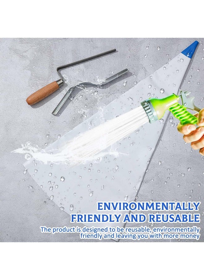 Flutesan Flutesan 9 Pcs Tile Grout Masonry Mortar Bag Set Include 6 Pcs 12" x 24" Cement Sealer Bag Concrete Grouting Bag 1 Pcs Brick Jointer 1 Pcs Tuck Pointers 1 Pair Gloves for Tile Filler Installation Tool  - Image 5