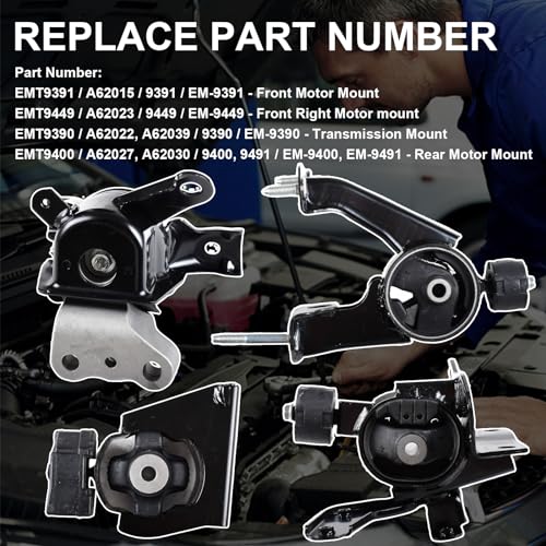 DOFOCH Engine Motor and Trans Mount Kits Compatible with 2009-2018 Toyota Corolla 1.8L, for 2009-2013 Toyota Matrix 1.8L, for 2009 2010 Pontiac Vibe 1.8L FWD Replace# A62015 A62023 A62027 A62022 - Image 3