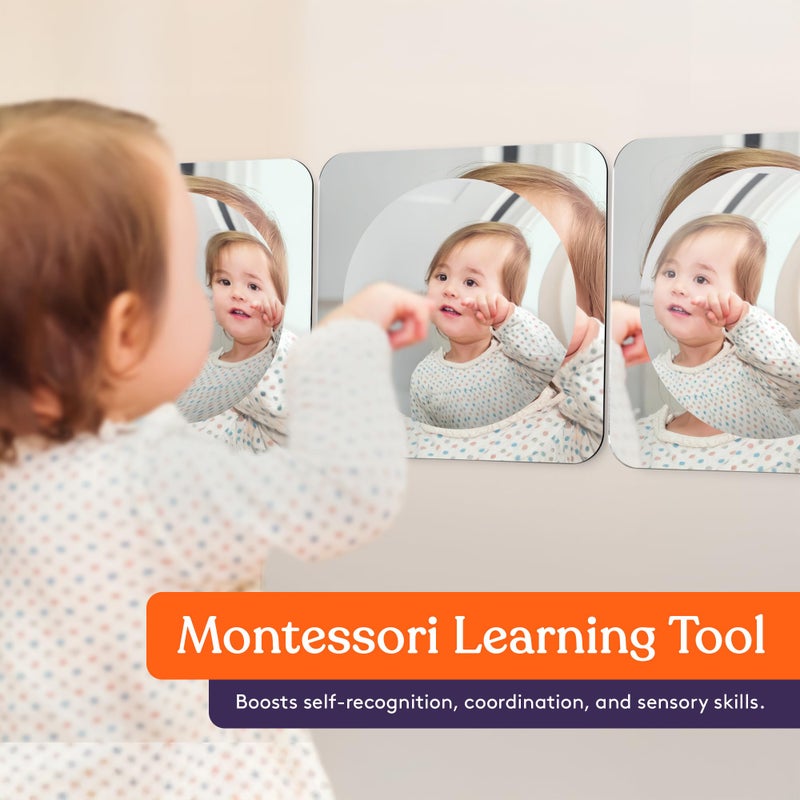 Special Supplies Sensory Bubble Wall Mirror - Interactive Acrylic Mirrors for Wall Decoration and Sensory Toys for Kids Classroom or Home -Sensory Room Decor -Visual, Tactile Stimulation (3 Pk) - Image 3