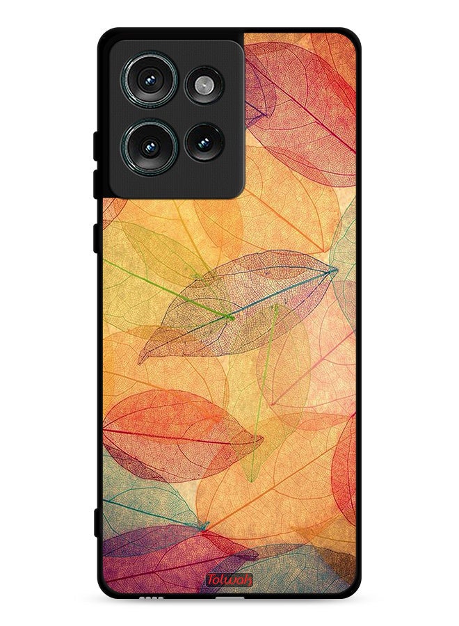 Tolwak Motorola Edge 50 Protective Case Cover Leaves Abstract Digital Art - Image 1