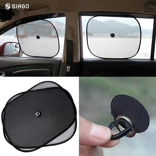 SIAGO SIA117 Premium Foldable Sunshade | Reflective Windshield Cover Blocks 99% UV | Car Heat Shield for SUV, Van & Car | 80 GSM Aluminum Foil Insulation | Pack of 4 - Image 5