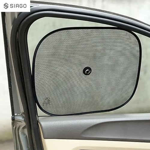 SIAGO SIA117 Premium Foldable Sunshade | Reflective Windshield Cover Blocks 99% UV | Car Heat Shield for SUV, Van & Car | 80 GSM Aluminum Foil Insulation | Pack of 4 - Image 2