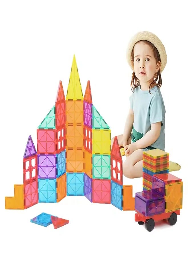 78 -Piece 3D Magnetic Tile Building Set  - Image 1