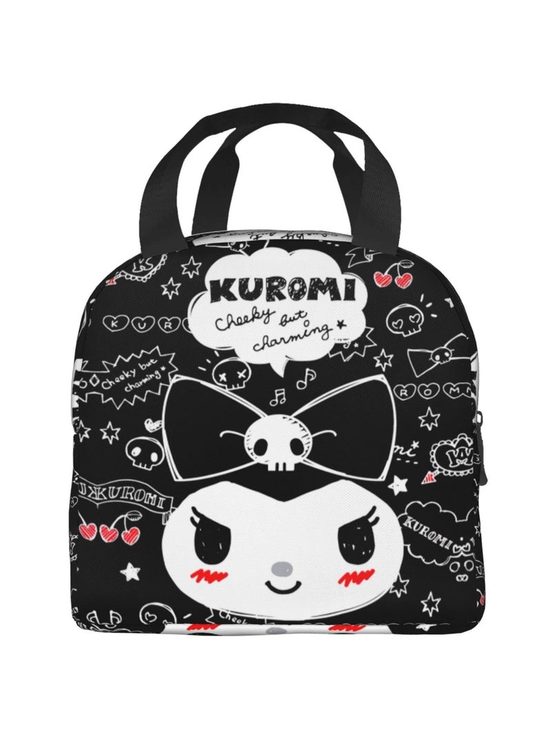 KASTWAVE kids backpack Kawaii Lunch Bag Cute Large Capacity Portable Lunch Box Insulated Tote Bag, Reusable Office Tote Bag For Men And Women - Image 1