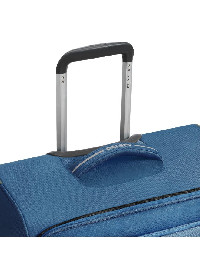 DELSEY عربة ترويج ناعمة بحجم 32 بوصة بأربع عجلات مزدوجة - لون أزرق داكن - Image 3