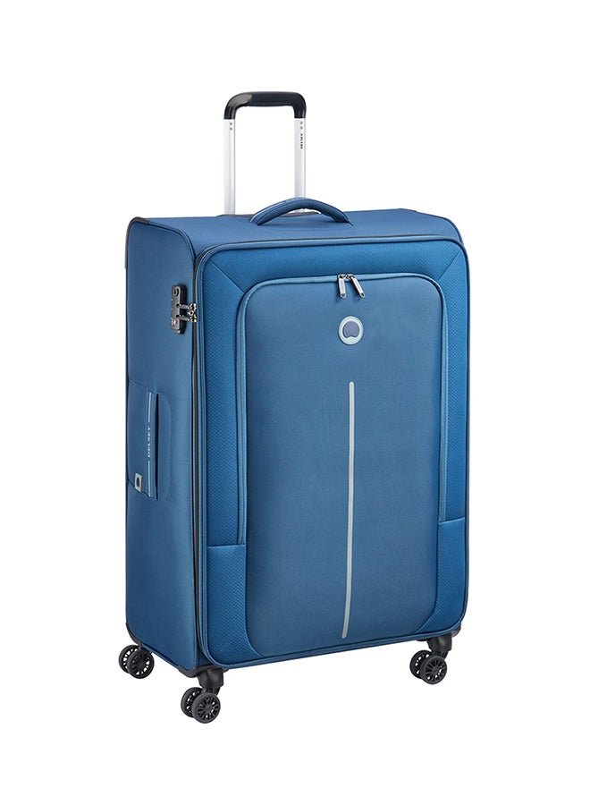 DELSEY عربة ترويج ناعمة بحجم 32 بوصة بأربع عجلات مزدوجة - لون أزرق داكن - Image 1