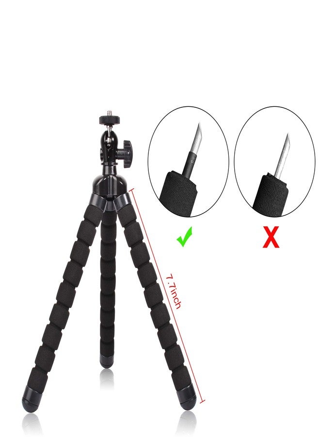 Ruittos Phone Mini Tripod, Ruittos Premium Flexible Mobile Phone Tripod Stand Compatible with iPhone Samsung Go Pro, Small Digital Camera, Black - Image 2