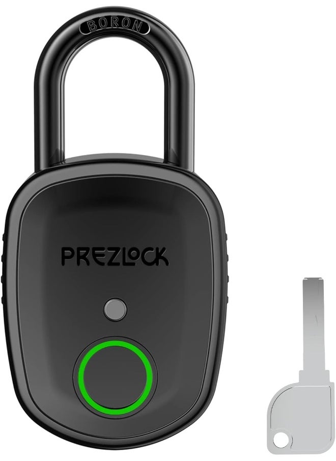 Prezlock Fingerprint Padlock with Key Backup, 2keys, Smart Padlock with Keyless Biometric, Suitable for Outdoor and Heavy Duty, IP65 Waterproof  - Image 1