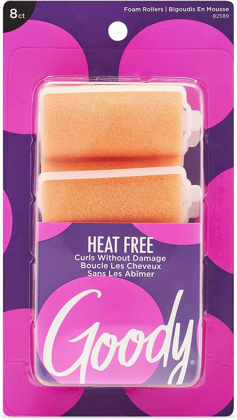 Goody X-Large Foam Rollers - 8 Count for Heat-Free Curls - Image 1