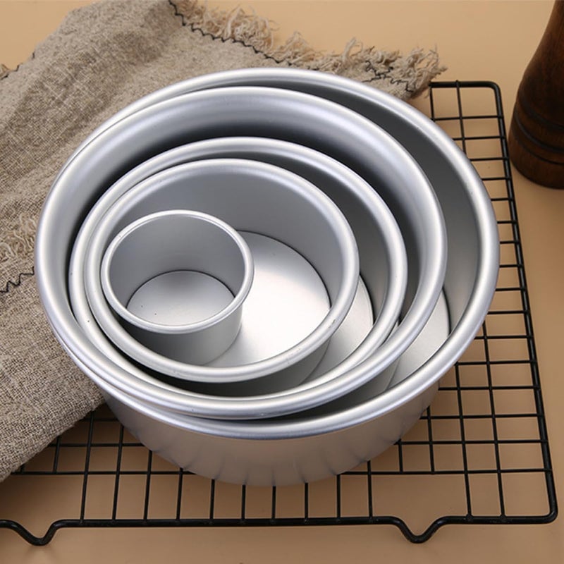 SMASOLO 8-inch Non-stick Aluminum Alloy Cake Pan DIY Baking Mold for Cakes and Pastry for Home Baking and Dessert Preparation - Image 5