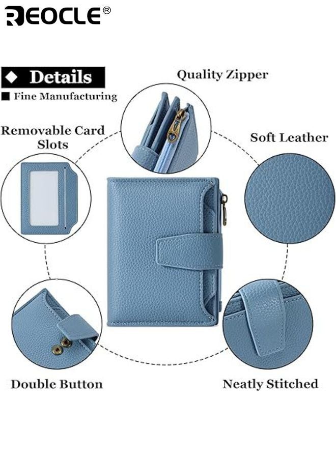 REOCLE Women‘s RFID Blocking Wallet with Bifold Design and Zipper Coin Pocket Compact Card Holder for Secure Carry - Image 3
