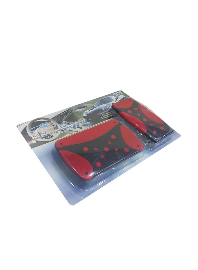 Generic CS-068 Car Pedal Cover Set of 2 Black and Red Gas Brake Pedal Cover Durable and Strong Car Accessory Replaces Old Pedals and Gives You a Better Driving Experience.CS-068 - Image 1