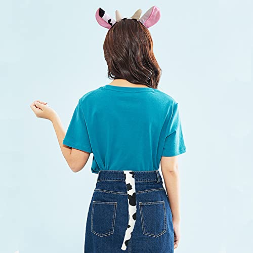 YAXAMING 6 Pcs Halloween Milk Cow Headband Bow Tie Tail Cow Ears Horns Hair Hoops Bowtie Animal Headpiece Hairband Women Christmas Party Decoration Cosplay Costume Cute Dress Up Hair Accessories - Image 3