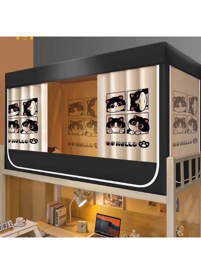 Bluejw One-piece Bed Curtain Mosquito Net Student Dormitory Shading Upper Bunk Bunk Bunk 2024 New Curtain 2023 Bedroom All-inclusive - Image 1