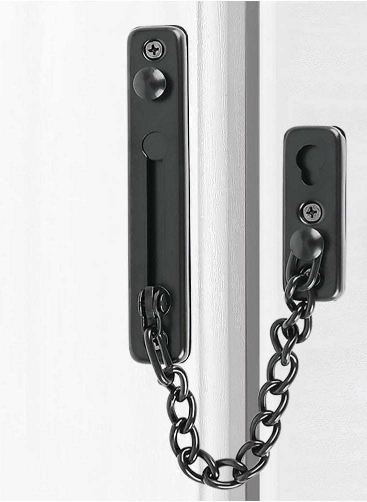 Arabest Stainless Steel Chain Door Guard with Spring Anti-Theft Push Lock  - Image 3