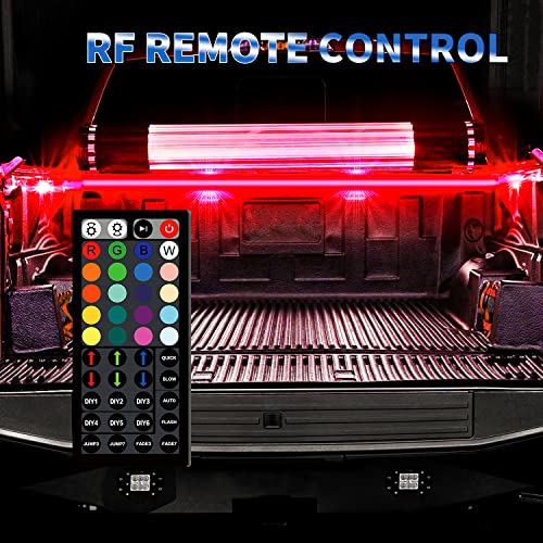 SHEDALED 2PCS 60 Inch RGB Truck Bed Light Strip Kit with App and Remote Control, 180 LEDs Neon Accent Lights, Ultra Long Cable, IP68 Waterproof for Truck, Boats - Image 4