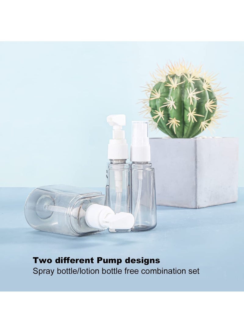 خاجول زجاجات سفر لمستحضرات التجميل بحجم مناسب للسفر، حاويات سفر، مجموعة مع ملصقات، مانعة للتسرب ، البولي بروبلين سيليكون (رمادي) - Image 4