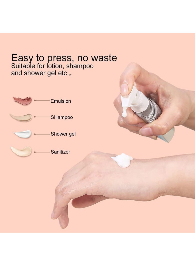 خاجول زجاجات سفر لمستحضرات التجميل بحجم مناسب للسفر، حاويات سفر، مجموعة مع ملصقات، مانعة للتسرب ، البولي بروبلين سيليكون (رمادي) - Image 5