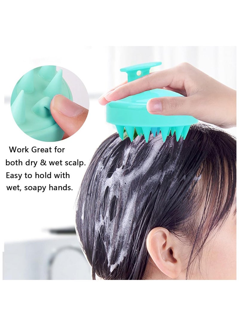 Loquat 2pack Scalp Massager Shampoo Brush,Hair Scrubber with Soft Silicone Bristles, Scalp Exfoliator Brush Dandruff Removal Shampoo Brush for Wet Dry Scalp Care - Image 4