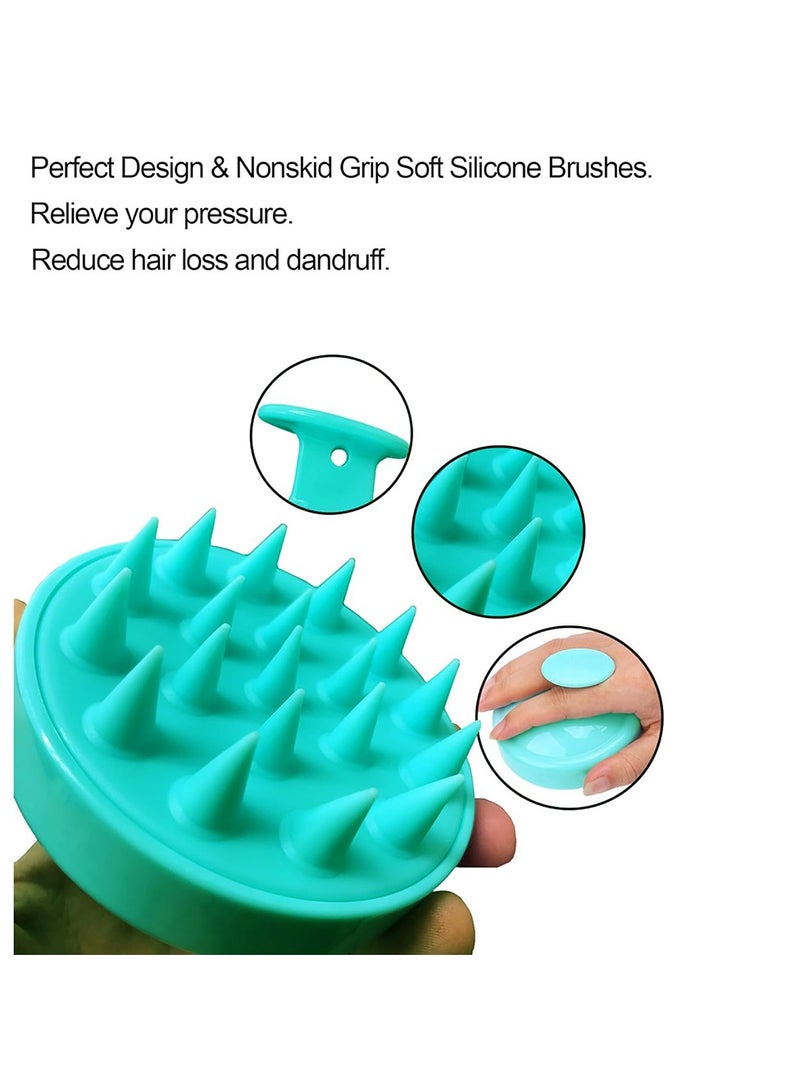 Loquat 2pack Scalp Massager Shampoo Brush,Hair Scrubber with Soft Silicone Bristles, Scalp Exfoliator Brush Dandruff Removal Shampoo Brush for Wet Dry Scalp Care - Image 3