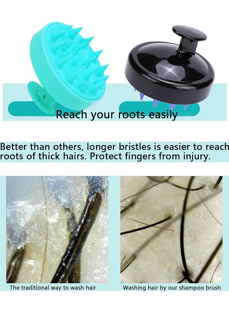 Loquat 2pack Scalp Massager Shampoo Brush,Hair Scrubber with Soft Silicone Bristles, Scalp Exfoliator Brush Dandruff Removal Shampoo Brush for Wet Dry Scalp Care - Image 5