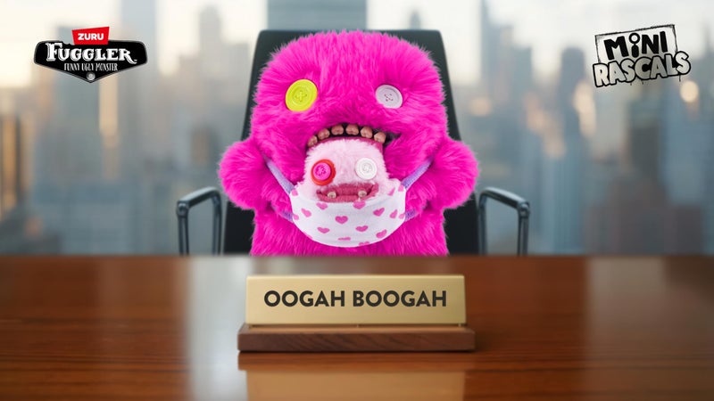 Fuggler Mini Rascals 9-inch Assortment Series 1 (Double Trouble) (Oogah Boogah (Pink - Long Pile) by ZURU, Funny Ugly Monster Plush Toy - Image 5