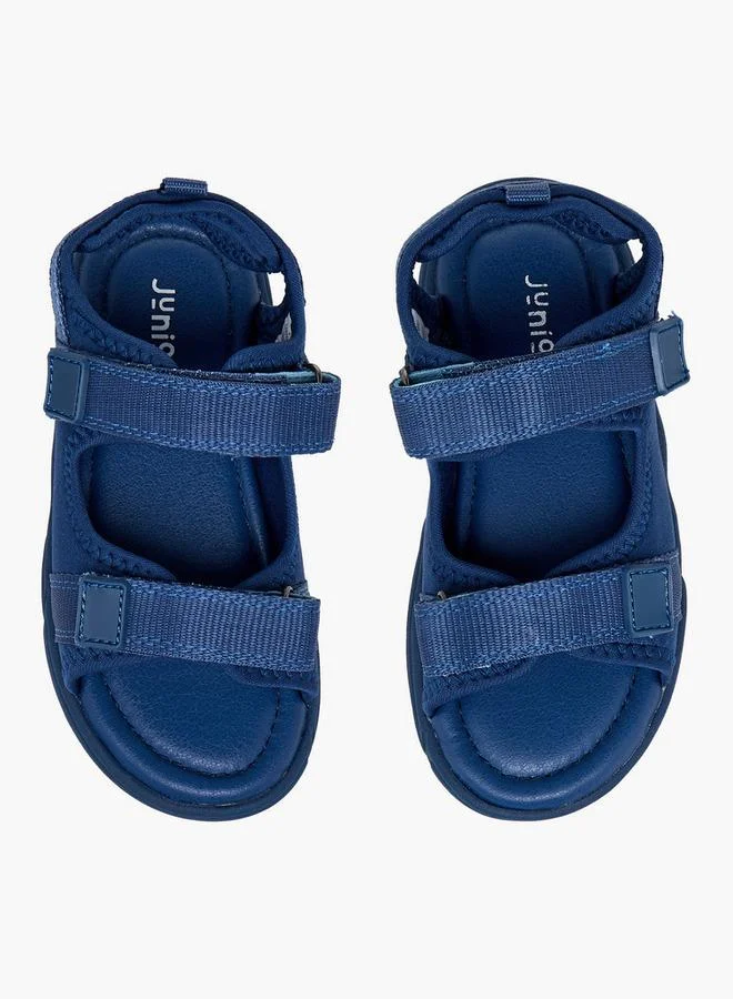 JUNIORS Boys Monotone Strap Sandals With Hook And Loop Closure